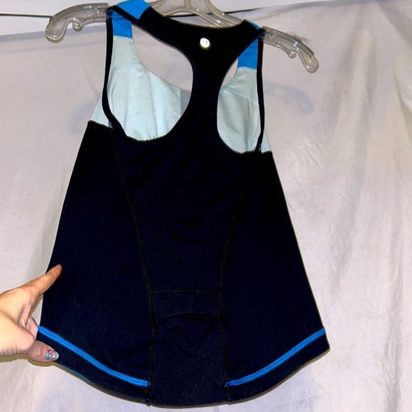 Lululemon Cardio Kick Tank black/Aquamarine blue EUC - Picture 5 of 6
